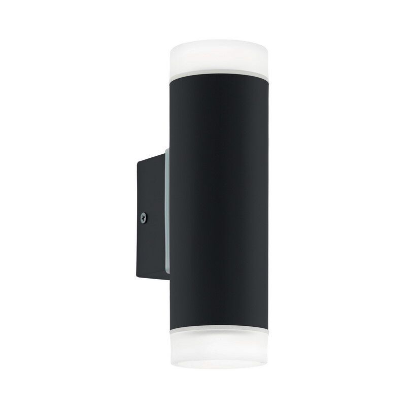 Black modern up down wall light plastic, Marlies, IP44 Black modern up down wall light plastic, Marlies, IP44