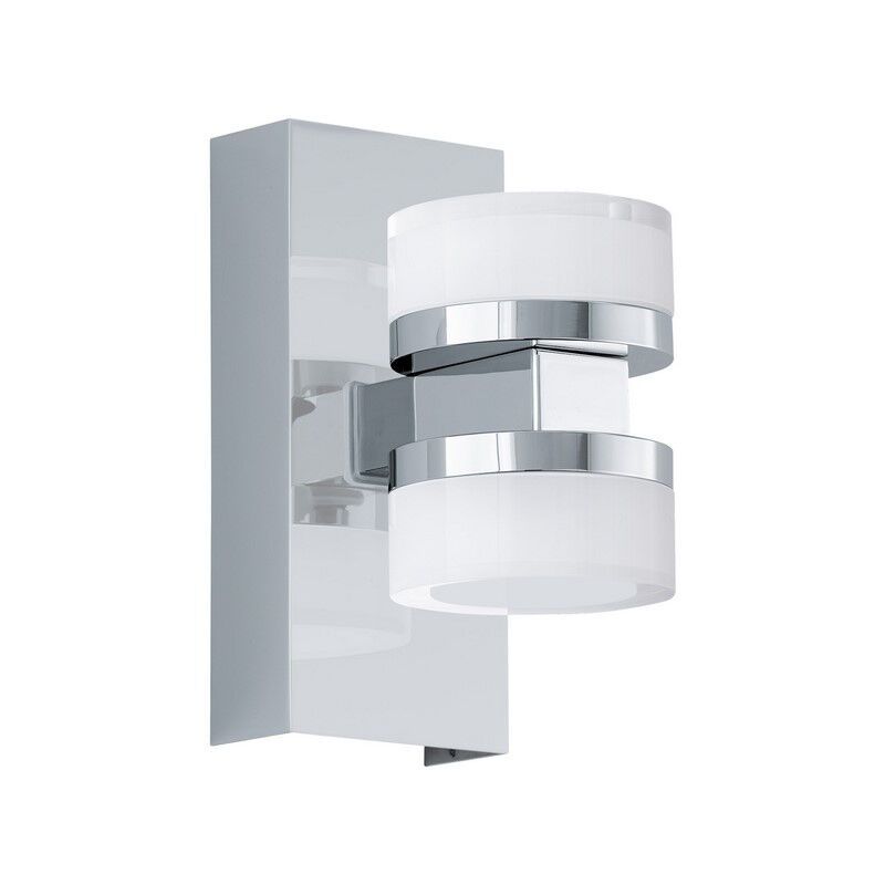 Chrome modern wall light plastic, Busra, 7W, 3000K LED, IP44
