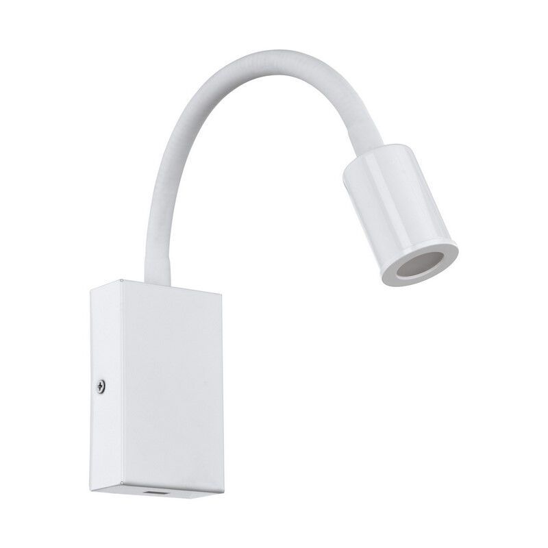 White modern wall light plastic, Cafer, 4W, 3000K LED, with switch White modern wall light plastic, Cafer, 4W, 3000K LED, with switch