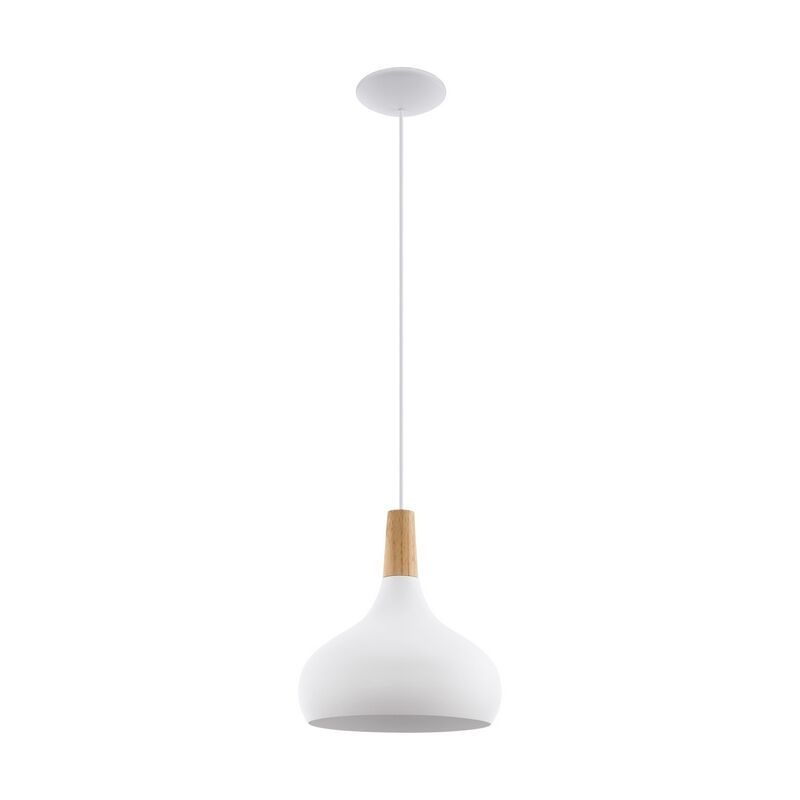 White pendant light steel, Tjebbe White pendant light steel, Tjebbe