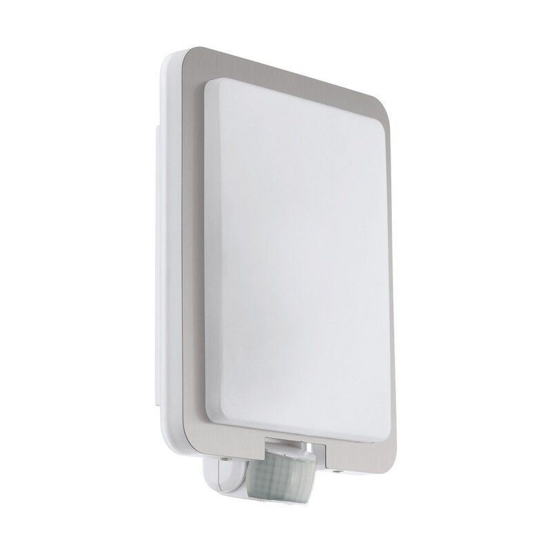 White outdoor wall light with motion sensor plastic, Jayce, IP44 White outdoor wall light with motion sensor plastic, Jayce, IP44