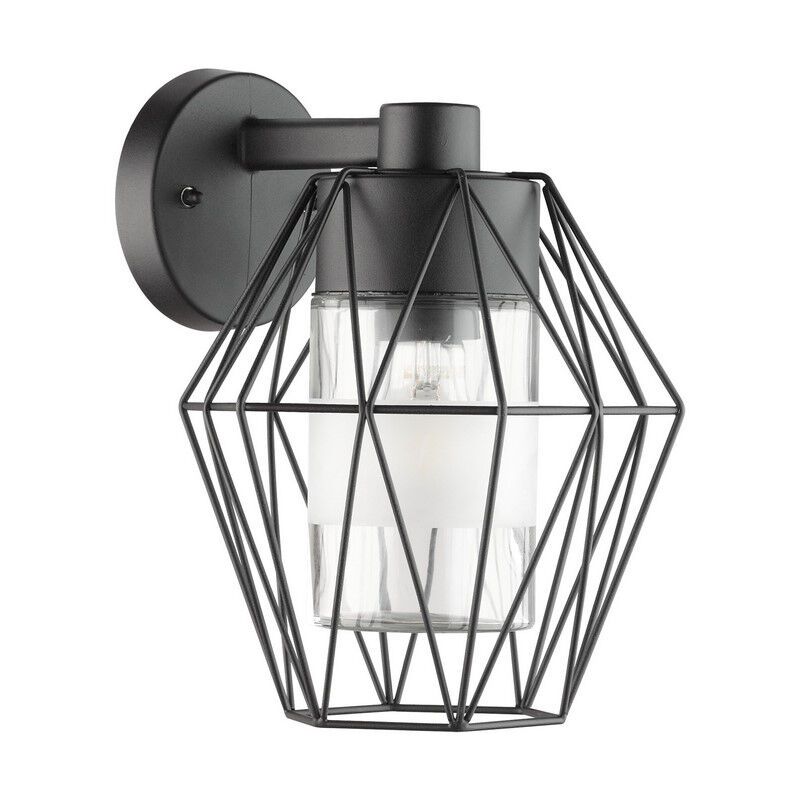 Black industrial outdoor light metal, Stan, IP44 Black industrial outdoor light metal, Stan, IP44
