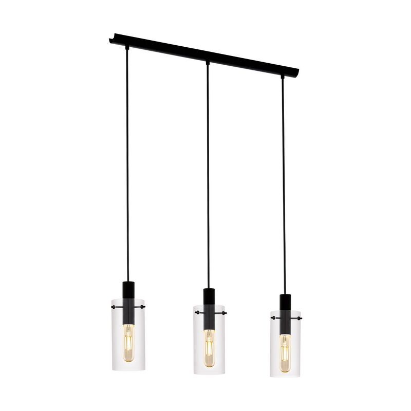 Black modern pendant light glass, Jovanni