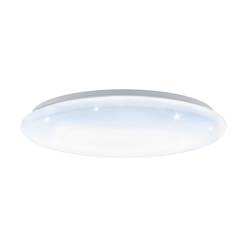 White flush ceiling light steel, Patryk, 40W, white switch LED