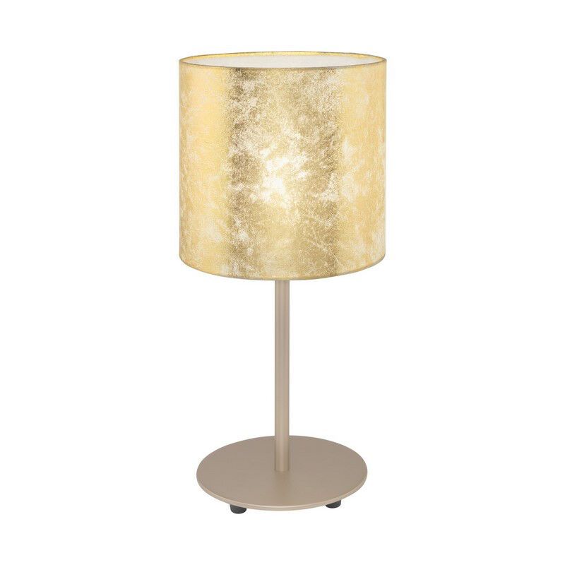 Beige modern table lamp metal, Megan, with switch