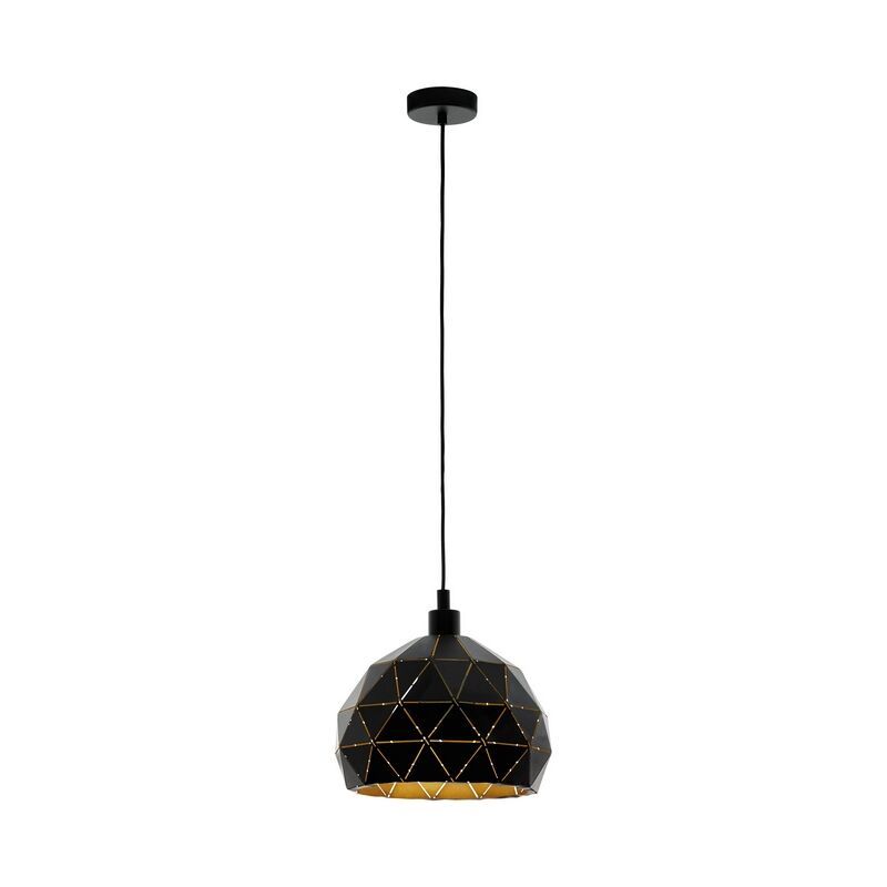 Black modern pendant light steel, Silva