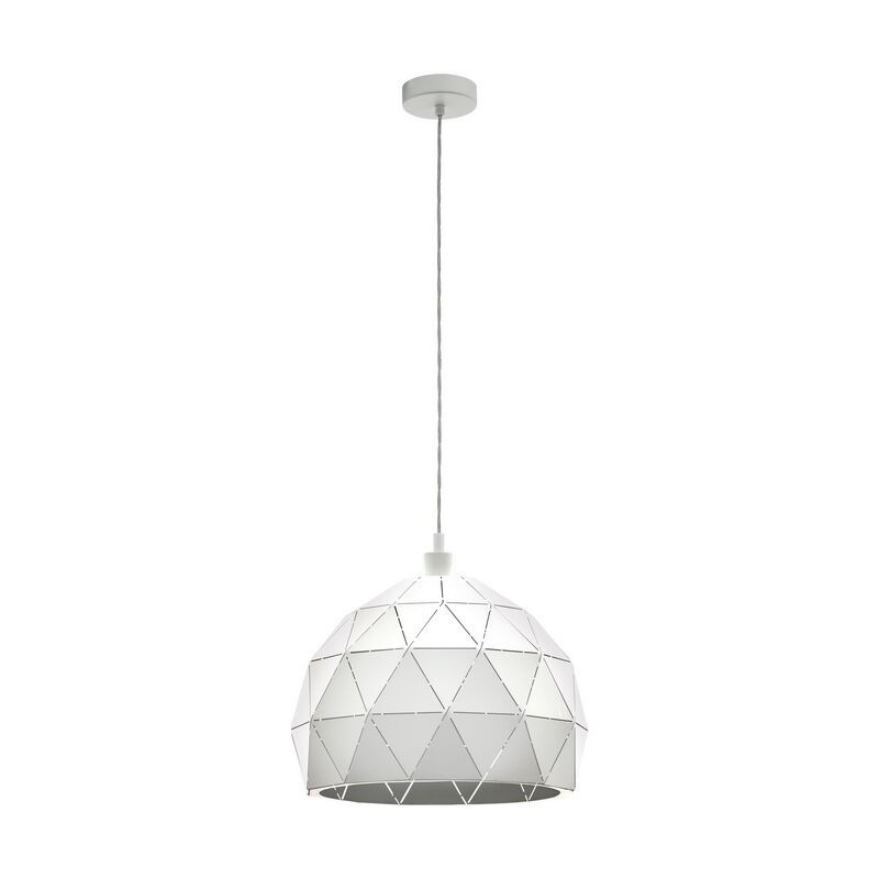 White modern pendant light steel, Silva