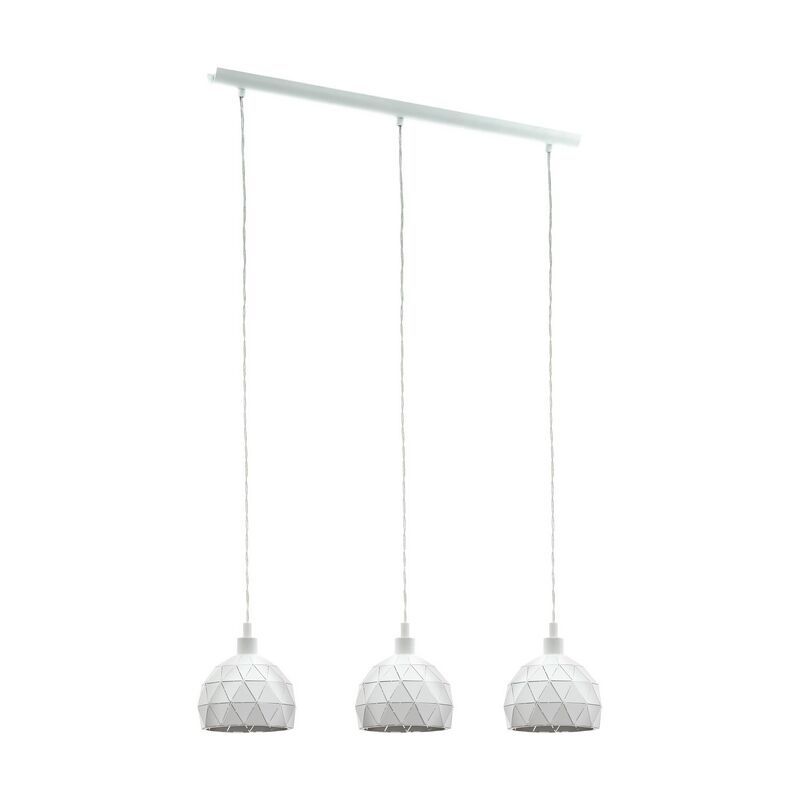 White modern pendant light steel, Silva