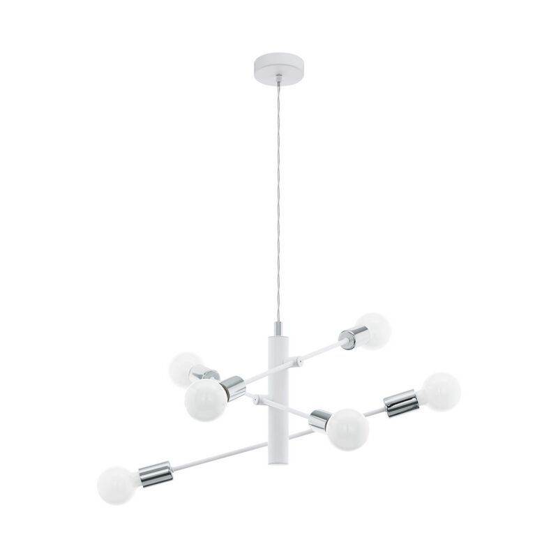 White pendant light steel, Pauline
