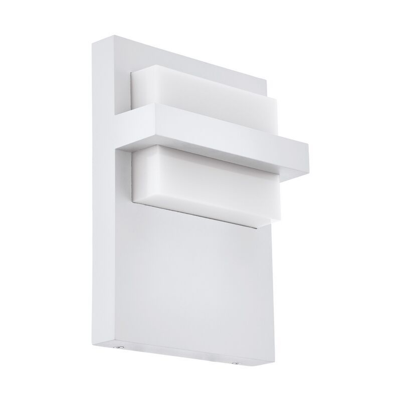 White modern outdoor light aluminium, Nicol, 10W, 3000K LED, IP44 White modern outdoor light aluminium, Nicol, 10W, 3000K LED, IP44