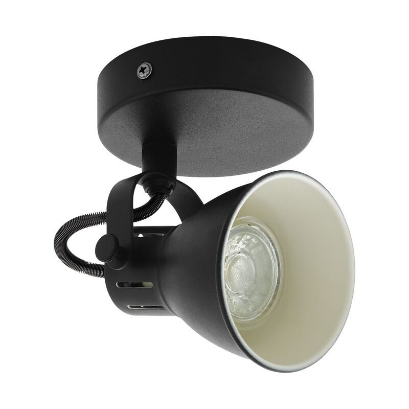 Black vintage ceiling spotlight steel, Tinke