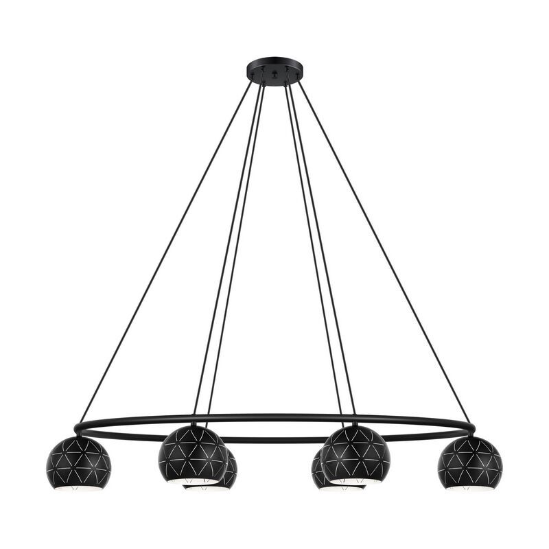 Black modern pendant light steel, Madelein