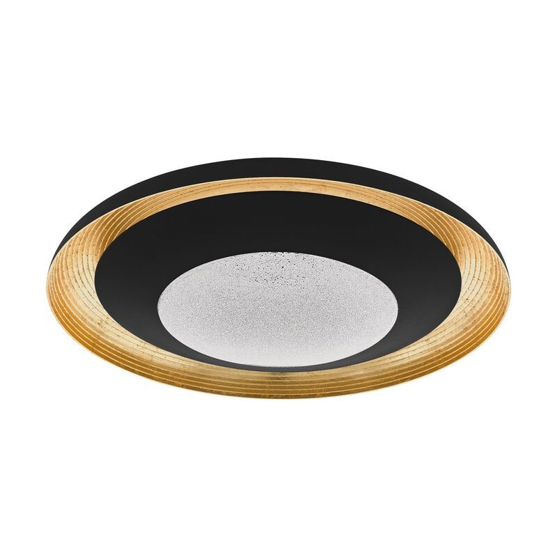 Golden modern flush ceiling light plastic, Maddy, 24W, adjustable light colour LED