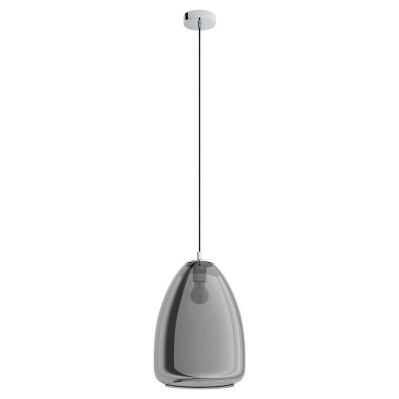 Chrome pendant light smoke glass, Fredericus Chrome pendant light smoke glass, Fredericus