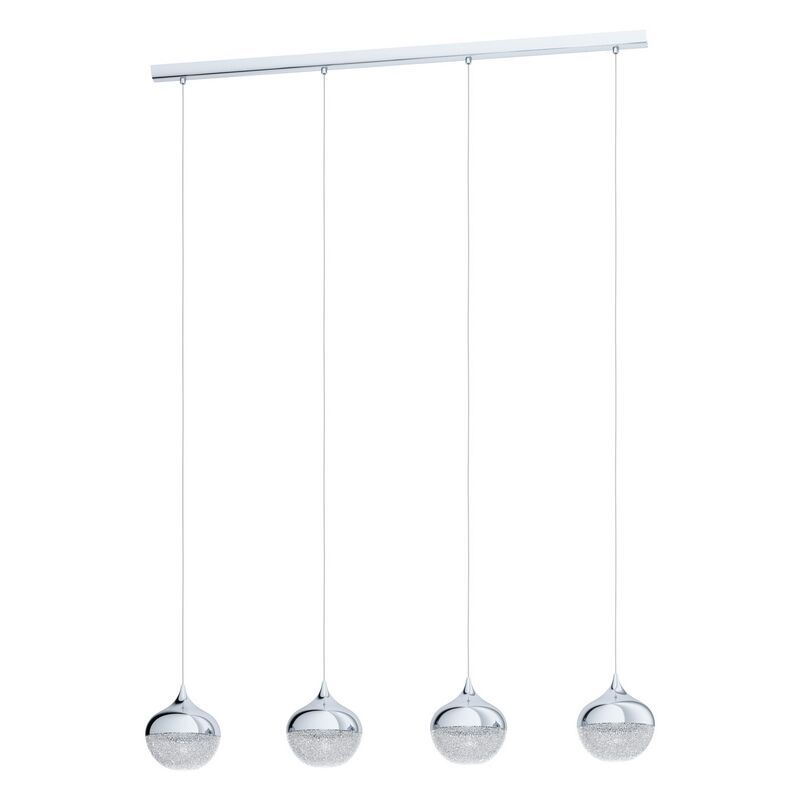 Chrome pendant light steel, Evelyn