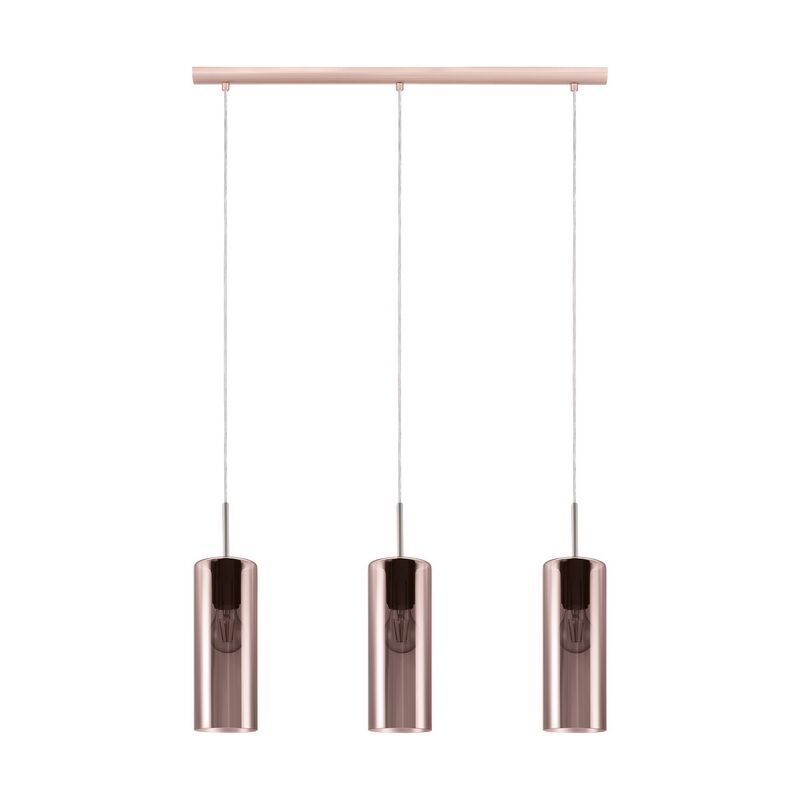 Copper design pendant light glass, Tino