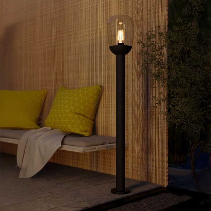 Black modern outdoor light aluminium, Kerwin, IP44