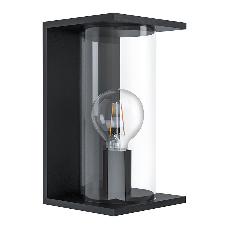 Black modern outdoor light steel, Laszlo, IP54