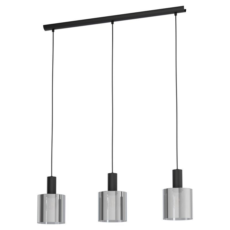Grey pendant light smoke glass, Paulina