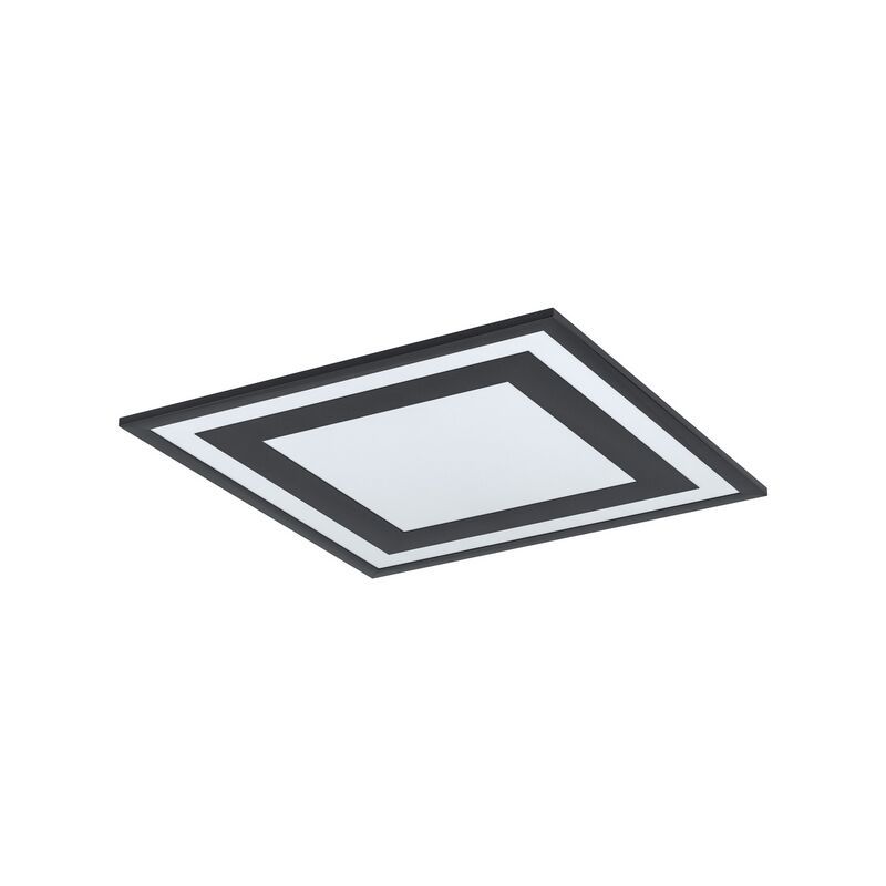 Black modern flush ceiling light aluminium, Tirzah, 24W, 4000K LED Black modern flush ceiling light aluminium, Tirzah, 24W, 4000K LED