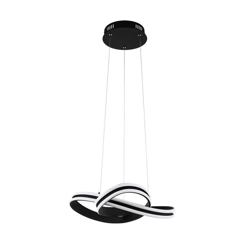 Black modern pendant light plastic, Marigje, 18W, 3000K LED