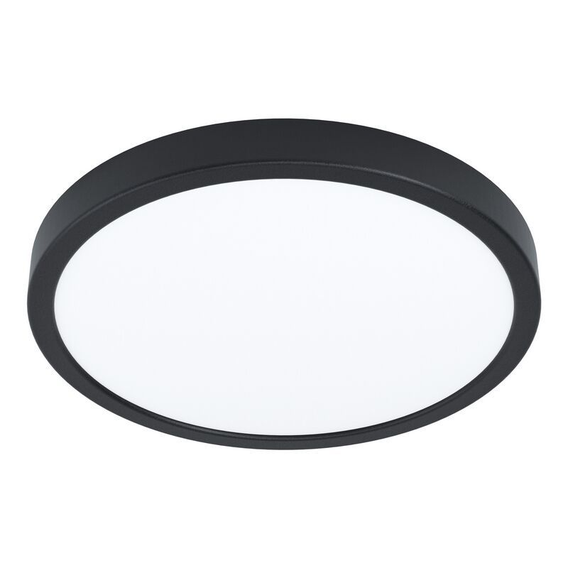 Black bathroom ceiling light steel, Pascale, 20W, 3000K LED, IP44