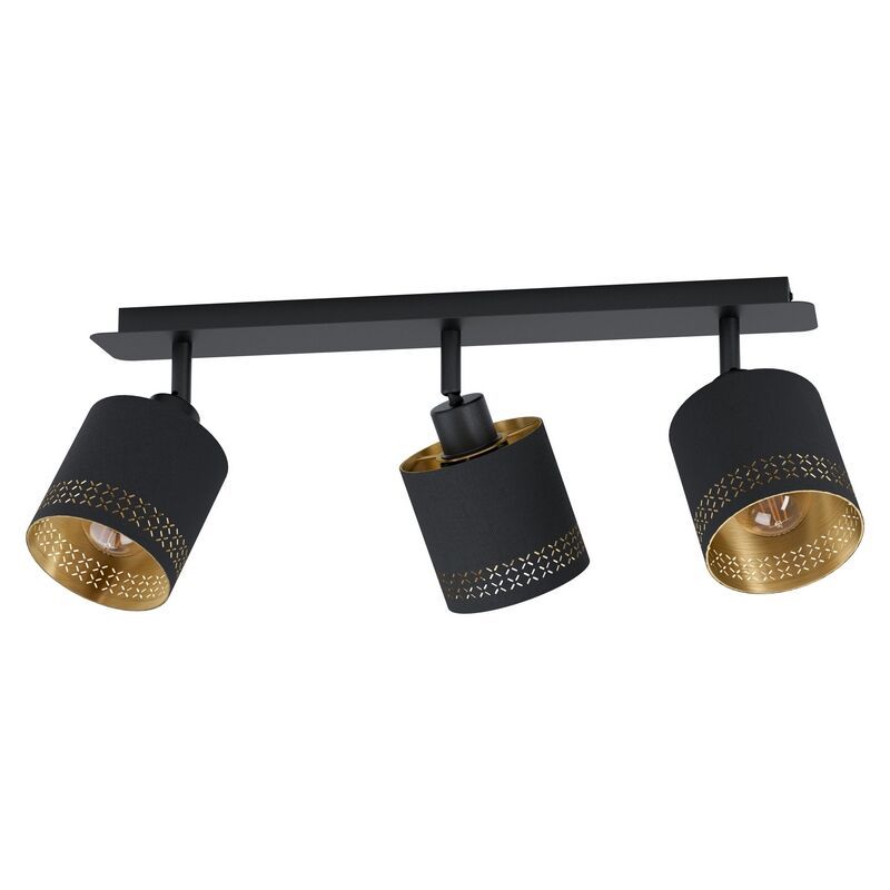 Black modern ceiling spotlight steel, Niko