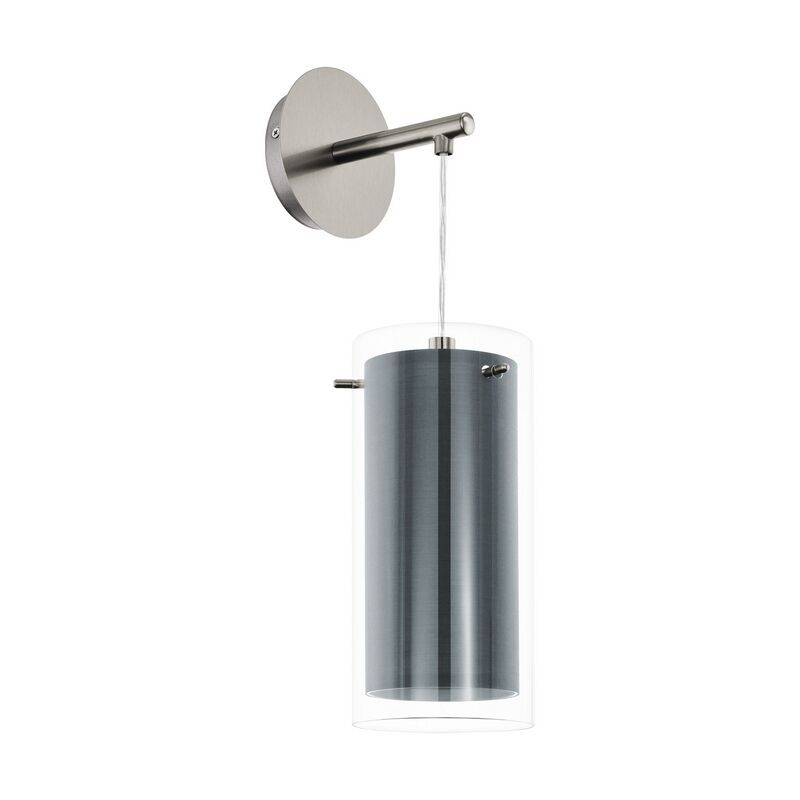 Nickel modern wall light steel, Barceno