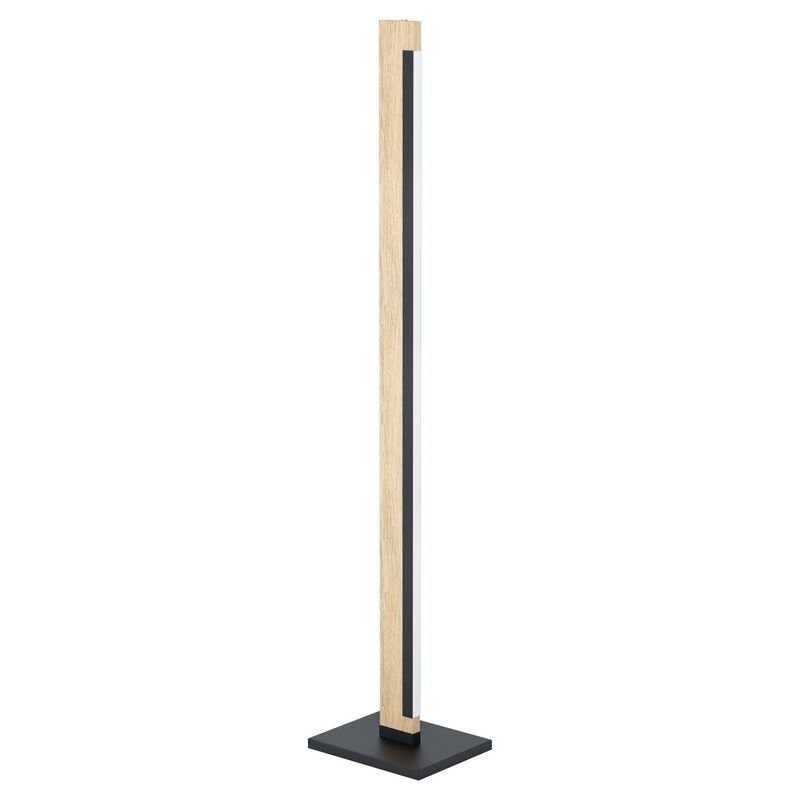 Wood floor lamp brown, Ludovica, 22W, 3000K LED, with switch