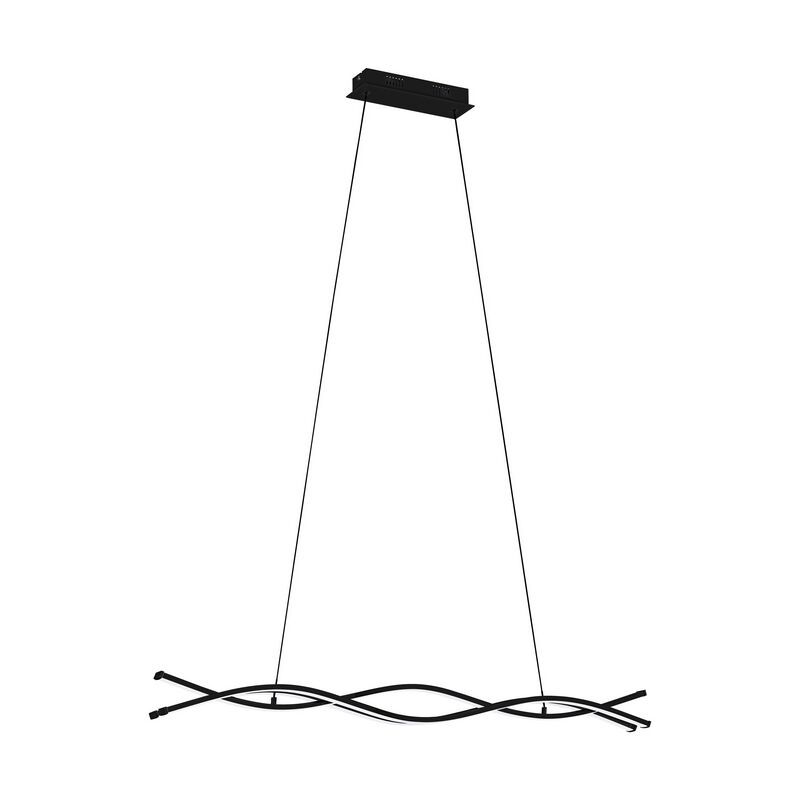 Black modern pendant light steel, Arantxa, 36W, 3000K LED Black modern pendant light steel, Arantxa, 36W, 3000K LED