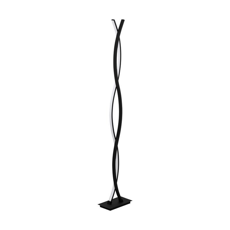 Black modern floor lamp aluminium, Arantxa, 32W, 3000K LED, with switch