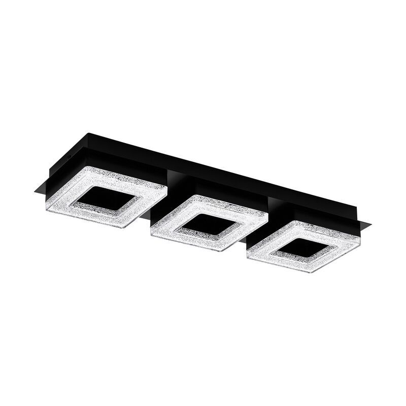 Black design flush ceiling light steel, Arjo, 4W, 3000K LED