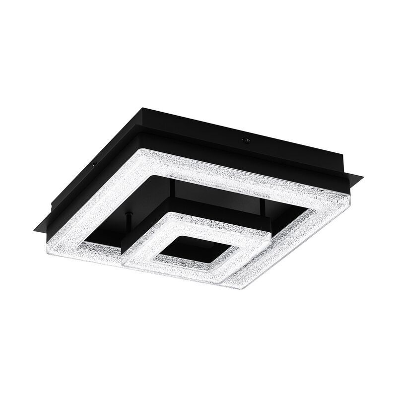 Black design flush ceiling light steel, Arjo, 12W, 3000K LED Black design flush ceiling light steel, Arjo, 12W, 3000K LED