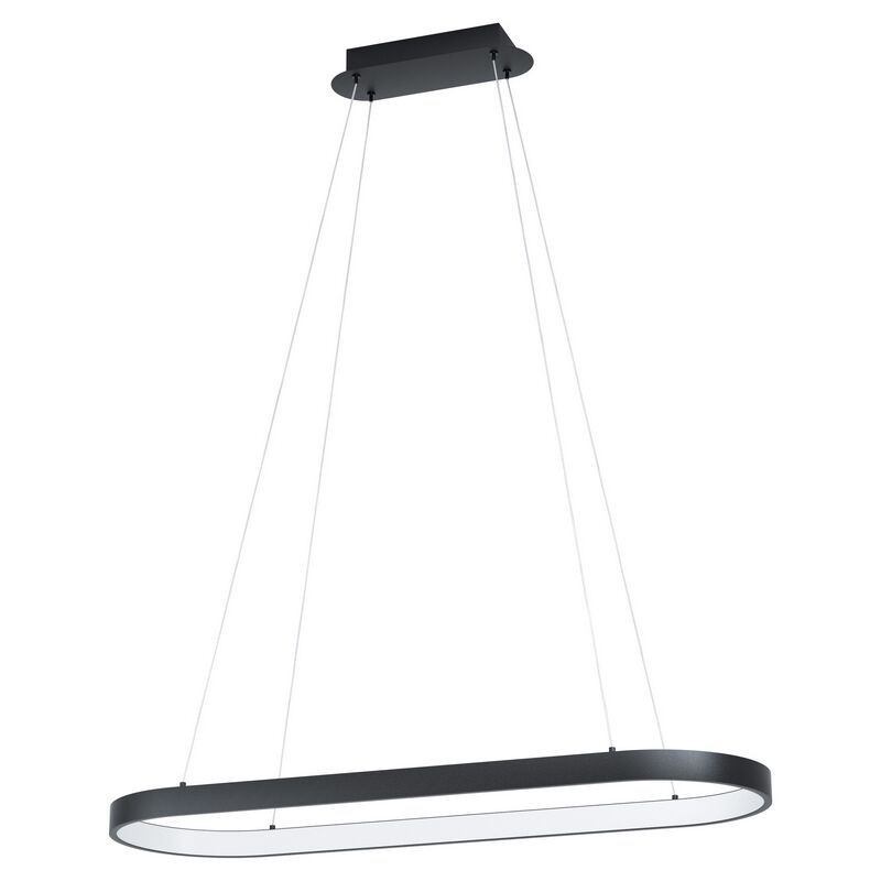 Black modern pendant light plastic, Maira, 30W, 3000K LED