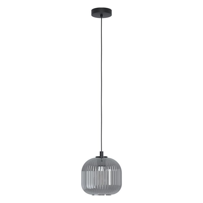 Black retro pendant light glass, Elvera