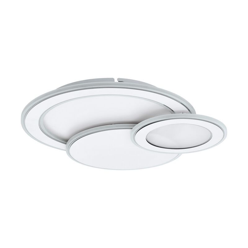 Chrome modern flush ceiling light steel, Everdina, 11W, adjustable light colour LED Chrome modern flush ceiling light steel, Everdina, 11W, adjustable light colour LED