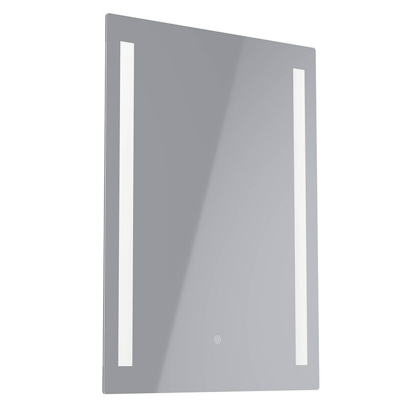 Grey modern mirror with light glass, Bibi, 6,1W, 4000K LED, IP44, with switch