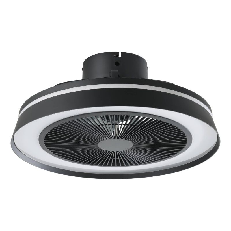 Black modern ceiling fan plastic, Najma, 25,2W, RGBW LED, with remote control