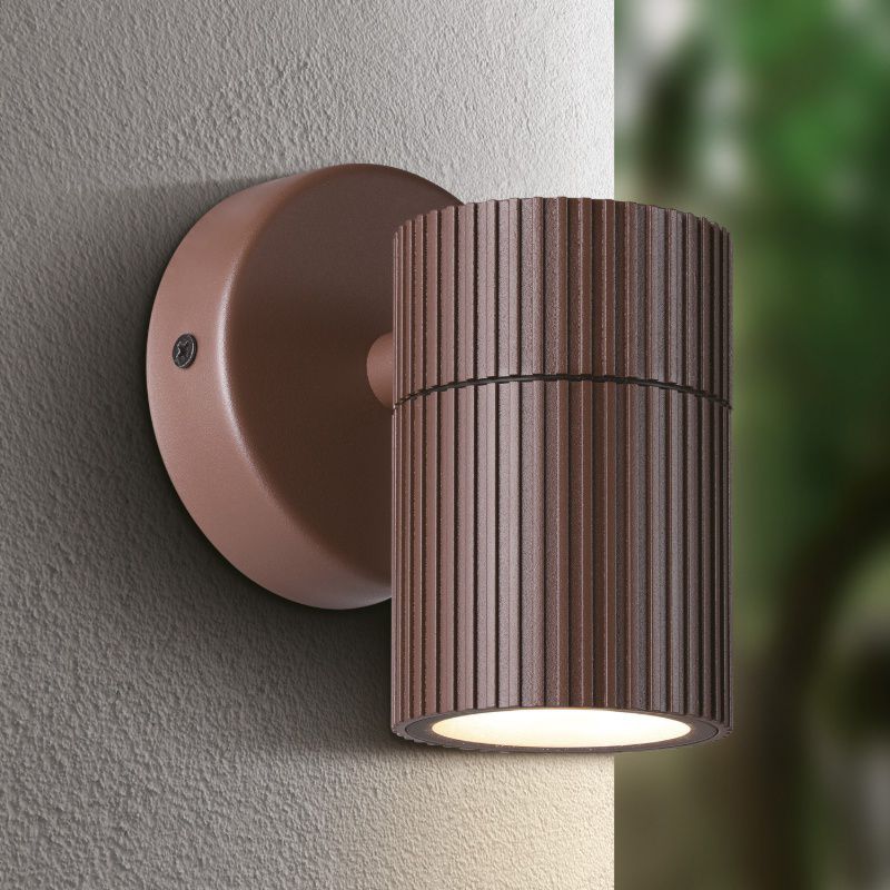 Rust Coloured modern outdoor light plastic, Touria, IP44 Rust Coloured modern outdoor light plastic, Touria, IP44
