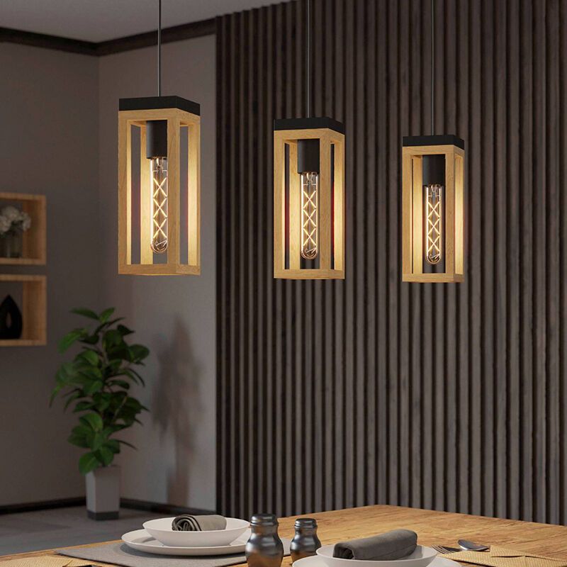 Wood pendant light brown, Jasmina