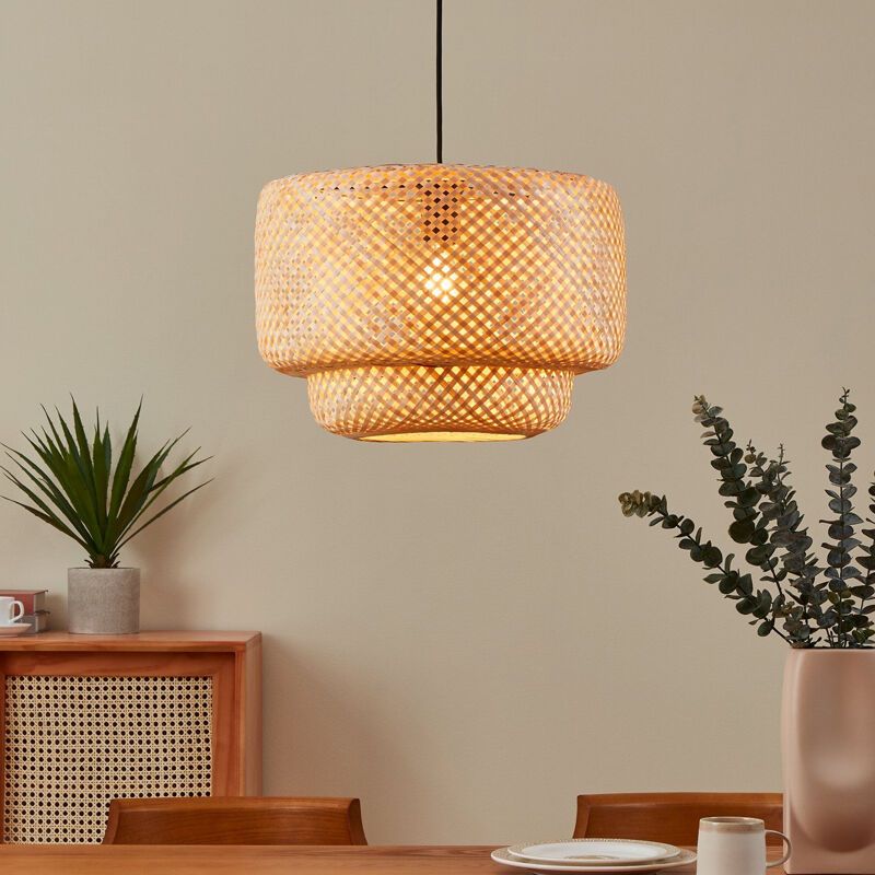 Rattan pendant light brown, Jetze