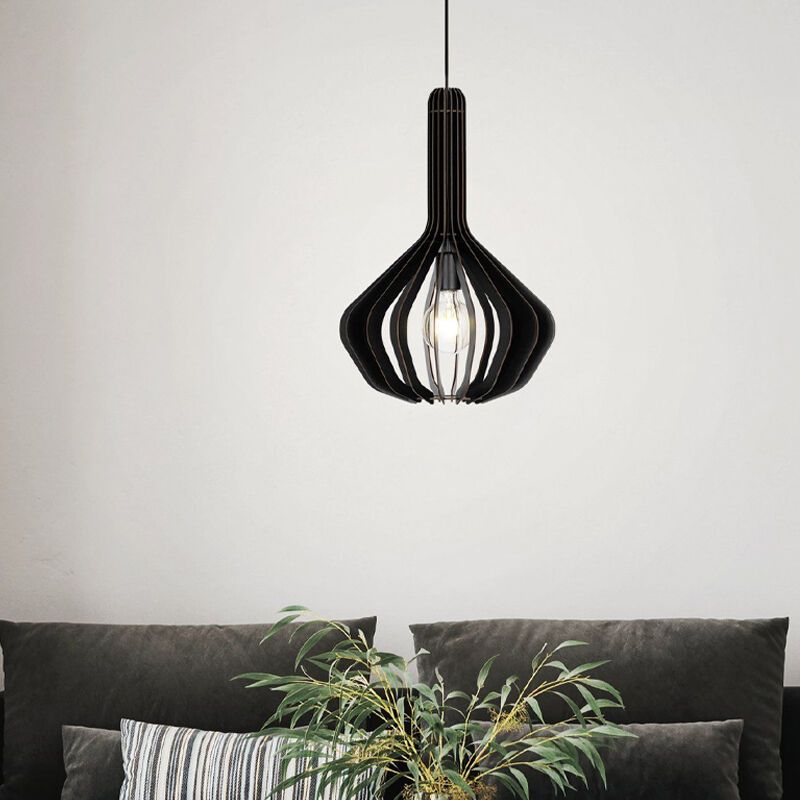 Wood pendant light black, Kenney Wood pendant light black, Kenney