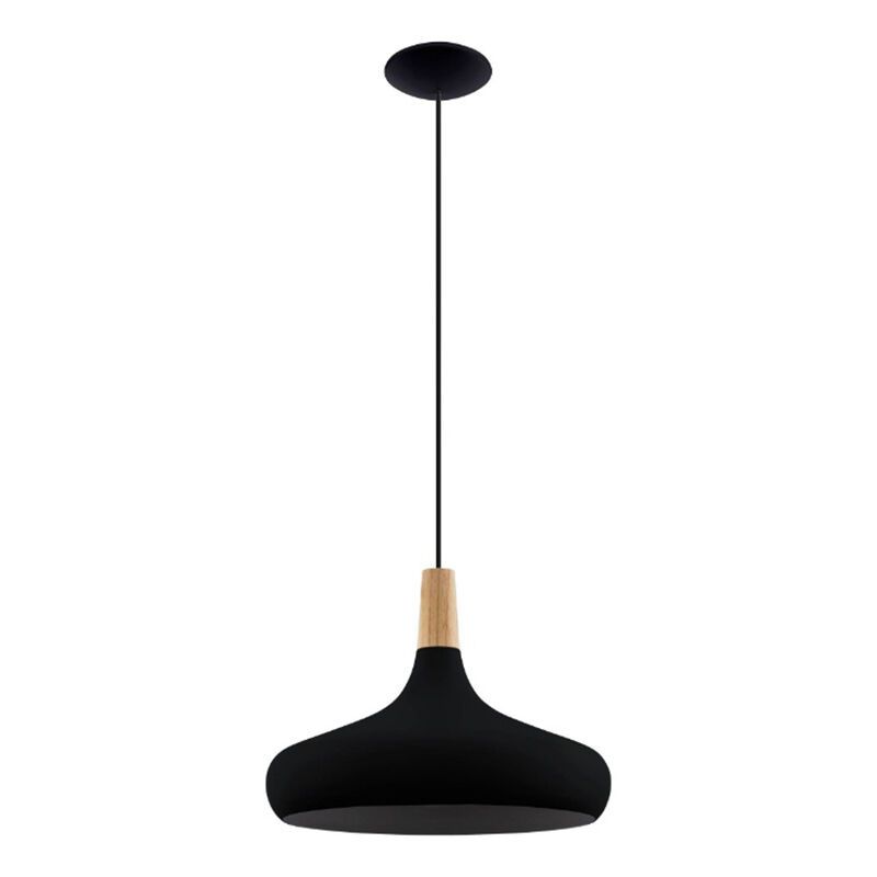 Black pendant light aluminium, Tjebbe