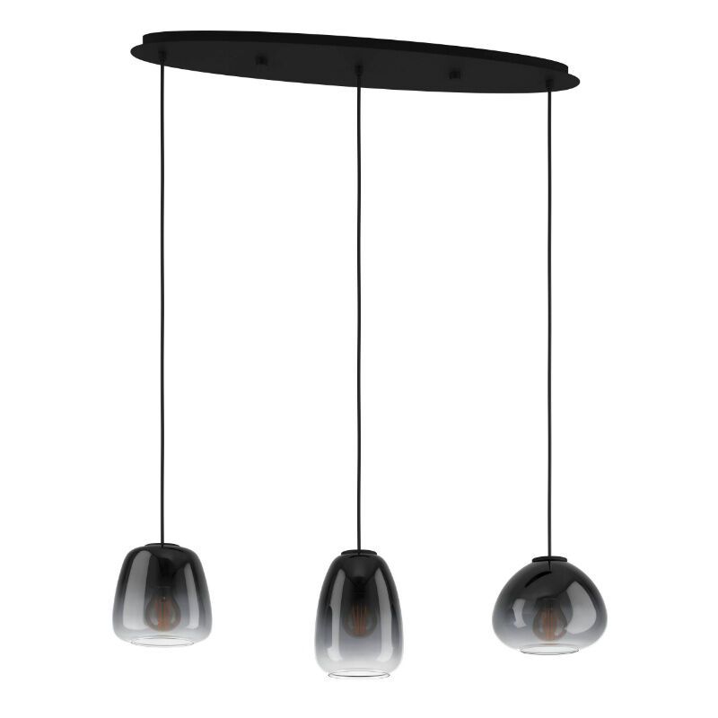 Black design pendant light glass, Yolanda