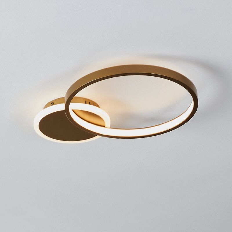Golden modern ceiling light aluminium, Sivan, 15W, warm to cold white adjustable LED, 3-step dimmable Golden modern ceiling light aluminium, Sivan, 15W, warm to cold white adjustable LED, 3-step dimmable