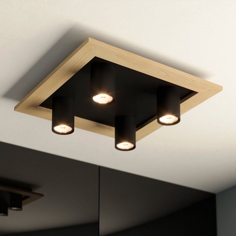 Wood ceiling light black, Kenneth