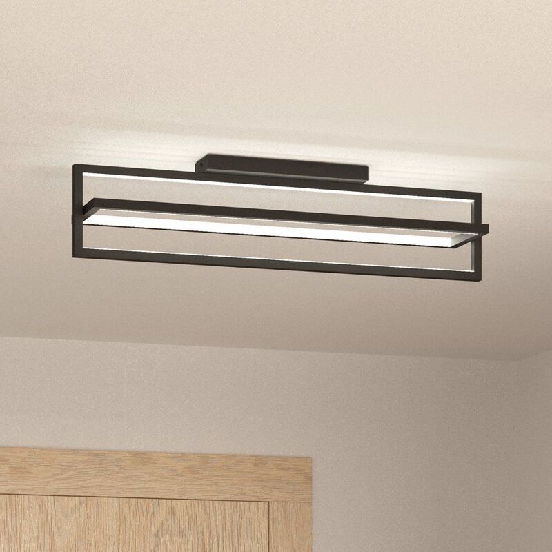Black modern ceiling light aluminium, Lianne, 34W, warm to cold white adjustable LED, 3-step dimmable Black modern ceiling light aluminium, Lianne, 34W, warm to cold white adjustable LED, 3-step dimmable