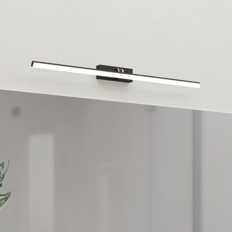 Black mirror lighting plastic, Keisha, 5W, warm to cold white adjustable LED, IP44 Black mirror lighting plastic, Keisha, 5W, warm to cold white adjustable LED, IP44