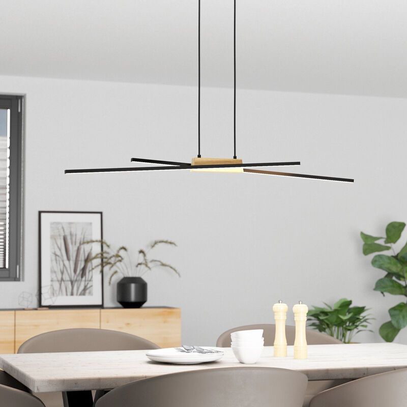 Black modern pendant light aluminium, Leintje, 13W, 3000K LED Black modern pendant light aluminium, Leintje, 13W, 3000K LED