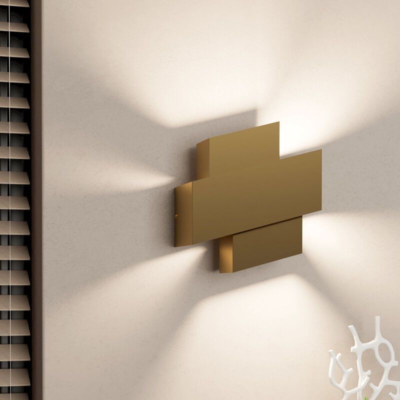 Golden design wall light aluminium, Kylie
